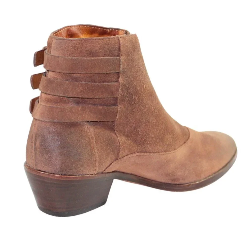 Rebecca Minkoff Alex Brown Suede Triple Buckle Size 6